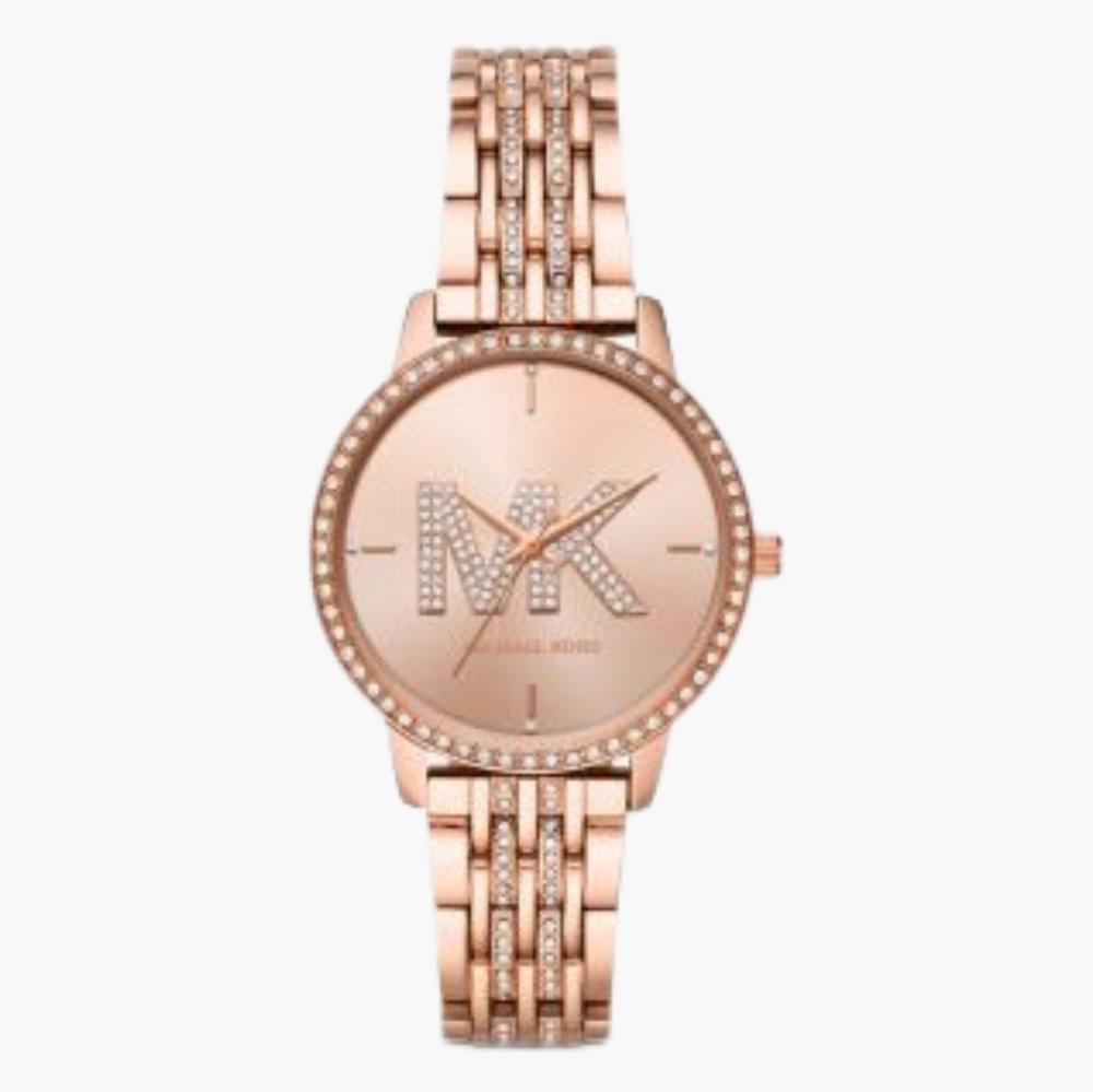 Michael Kors Melissa Pave Quartz Rose Gold Dial Rose Gold Steel Strap Watch for Women - MK4372 Buy Now By Michael Kors