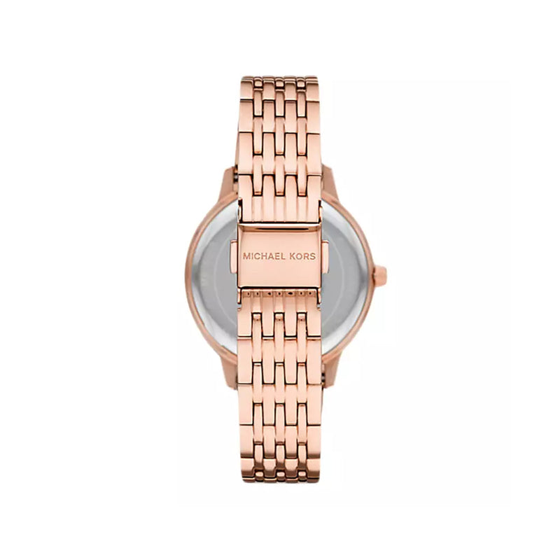 Michael Kors Melissa Pave Quartz Rose Gold Dial Rose Gold Steel Strap Watch for Women - MK4372 Buy Now By Michael Kors