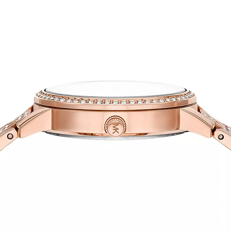 Michael Kors Melissa Pave Quartz Rose Gold Dial Rose Gold Steel Strap Watch for Women - MK4372 Buy Now By Michael Kors