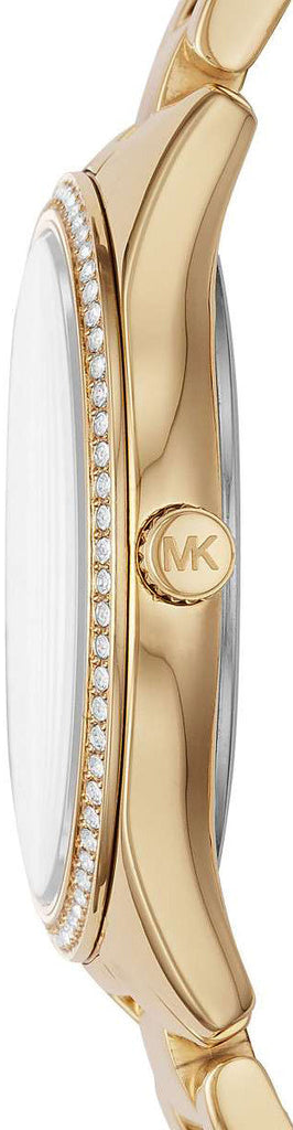 Michael Kors Lauryn Quartz Mother of Pearl Gold Dial Gold Steel Strap Watch For Women - MK4490 Buy Now By Michael Kors