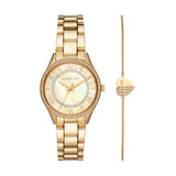 Michael Kors Lauryn Quartz Mother of Pearl Gold Dial Gold Steel Strap Watch For Women - MK4490 Buy Now By Michael Kors