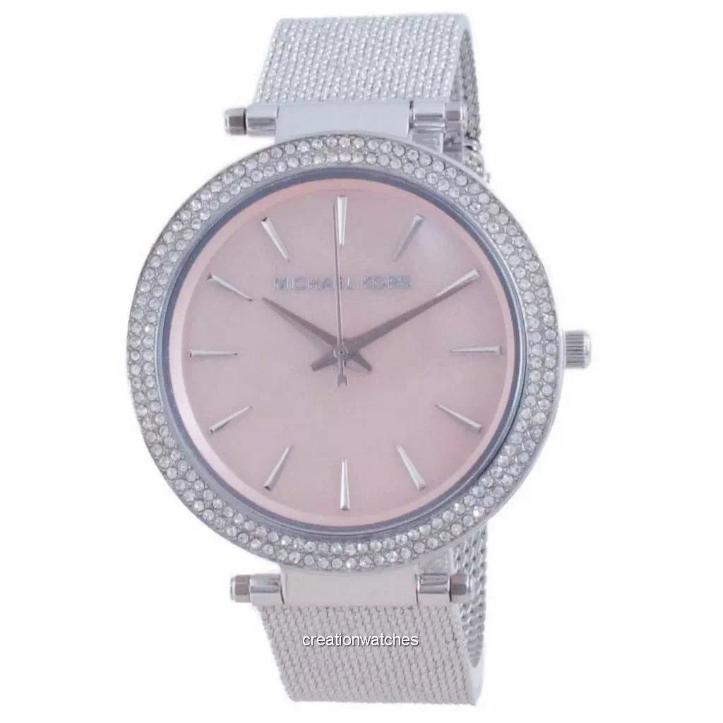 Michael Kors Darci Analog Pink Dial Silver Mesh Bracelet Watch For Women - MK4518 Buy Now By Michael Kors
