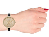 Michael Kors Jaryn Quartz Gold Dial Black Steel Strap Watch For Women - MK4544 Buy Now By Michael Kors