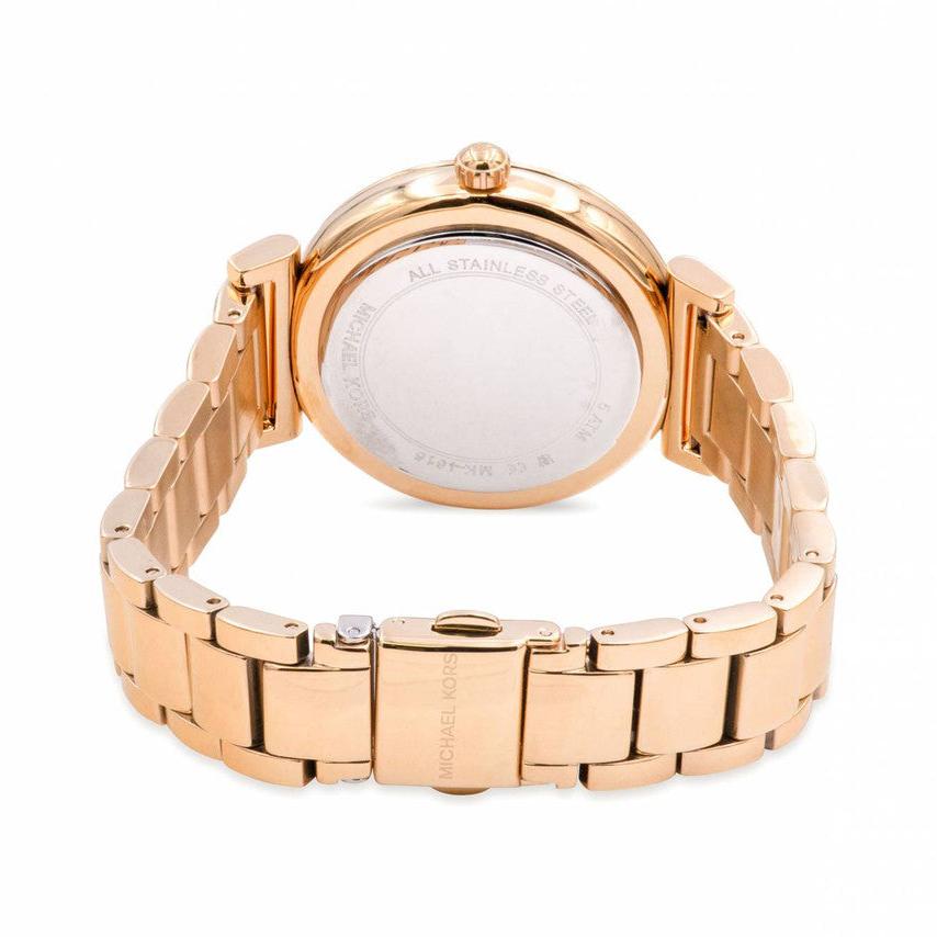 Michael Kors Abbey Three-Hand Analog White Dial Gold Steel Strap Watch for Women - MK4615 Buy Now By Michael Kors