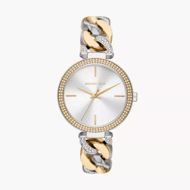 Michael Kors Catelyn Three-Hand Crystals Silver Dial Two Tone Steel Strap Watch for Women - MK4633 Buy Now By Michael Kors