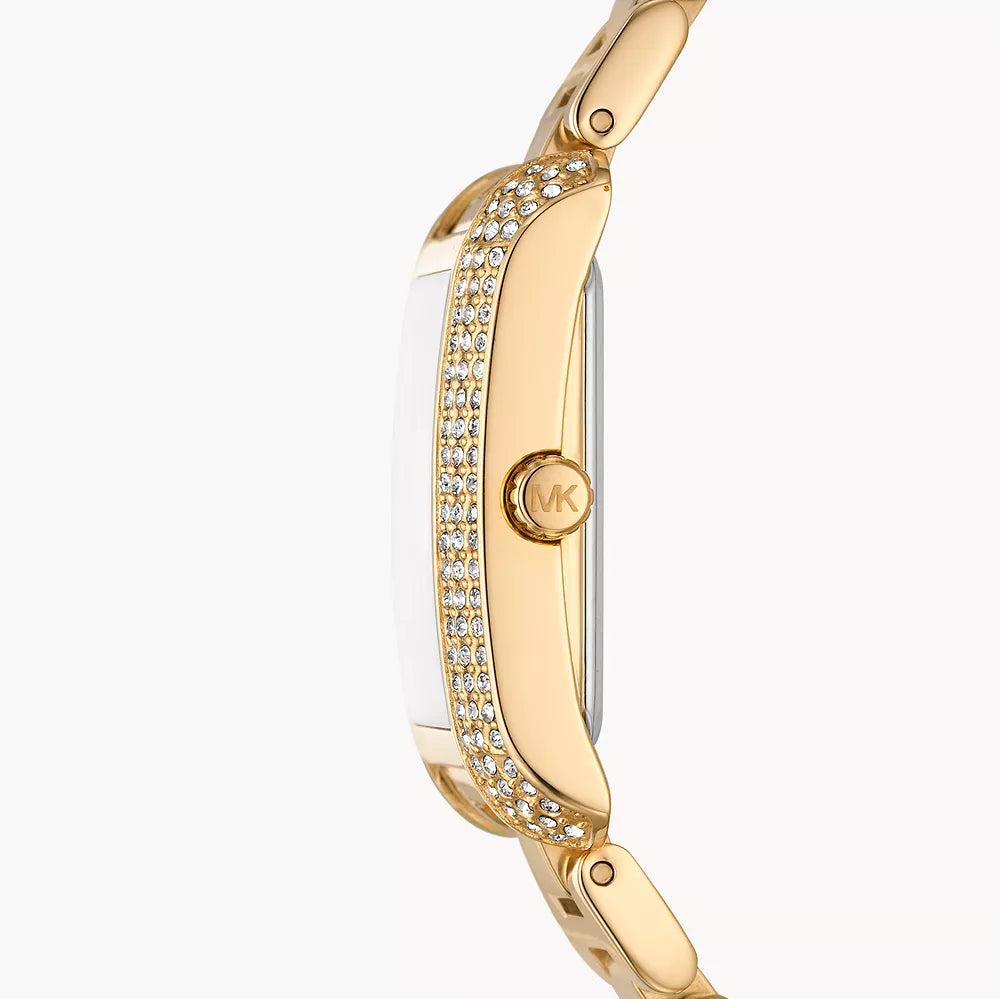 Michael Kors Emery Three-Hand Crystals Silver Dial Gold Steel Strap Watch for Women - MK4640 Buy Now By Michael Kors