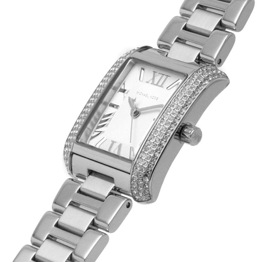 Michael Kors Emery Three-Hand Crystals White Dial Silver Steel Strap Watch for Women - MK4642 Buy Now By Michael Kors