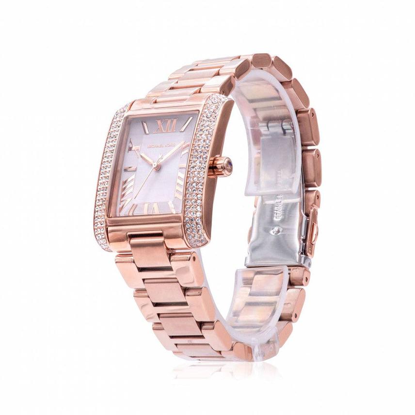 Michael Kors Emery Three-Hand Crystals Silver Dial Rose Gold Steel Strap Watch for Women - MK4644 Buy Now By Michael Kors