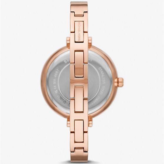 Michael Kors Naia Quartz Rose Gold Dial Rose Gold Steel Strap Watch for Women - MK4679 Buy Now By Michael Kors
