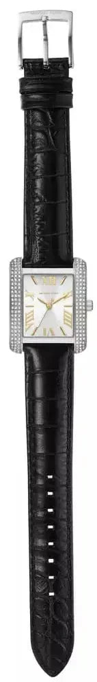 Michael Kors Emery Three Hand Silver Dial Black Leather Strap Watch For Women - MK4696 Buy Now By Michael Kors