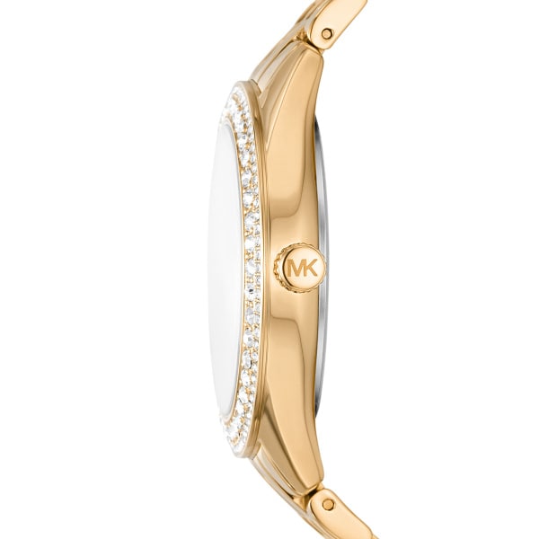 Michael Kors Harlowe Three-Hand Quartz Gold Dial Gold Steel Strap Watch For Women - MK4709 Buy Now By Michael Kors
