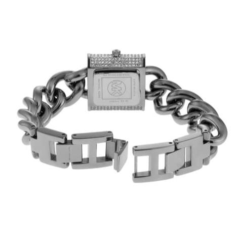 Michael Kors Chain Lock Pave Silver Dial Silver Steel Strap Watch For Women - MK4718 Buy Now By Michael Kors