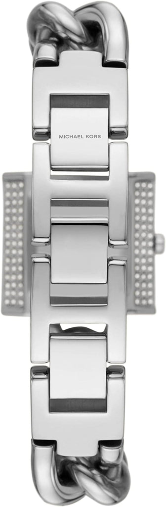 Michael Kors Chain Lock Pave Silver Dial Silver Steel Strap Watch For Women - MK4718 Buy Now By Michael Kors