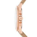 Michael Kors Mini Everest Crystals White Dial Brown Leather Strap Watch for Women - MK4719 Buy Now By Michael Kors