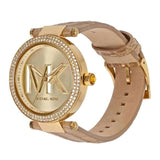 Michael Kors Parker Three-Hand Gold Dial Brown Leather Strap Watch For Women - MK4725 Buy Now By Michael Kors
