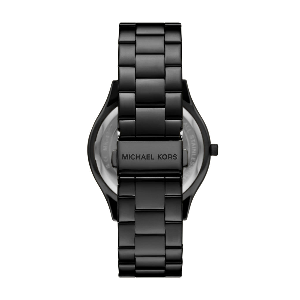 Michael Kors Slim Runway Analog Black Dial Black Steel Strap Watch For Women - MK4734 Buy Now By Michael Kors