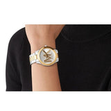 Michael Kors Slim Runway Three Hand Silver Dial Two Tone Steel Strap Watch For Women - MK4735 Buy Now By Michael Kors