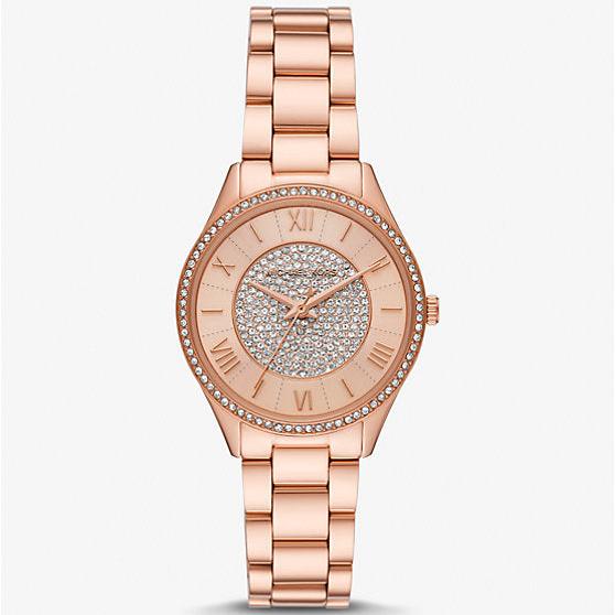 Michael Kors Lauryn Three-Hand Crystals Rose Gold Dial Rose Gold Steel Strap Watch for Women - MK4736 Buy Now By Michael Kors