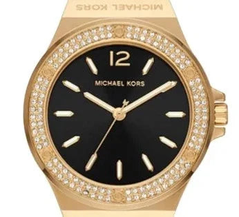 Michael Kors Mini Lennox Quartz Black Dial Black Silicone Strap Watch For Women - MK7281 Buy Now By Michael Kors