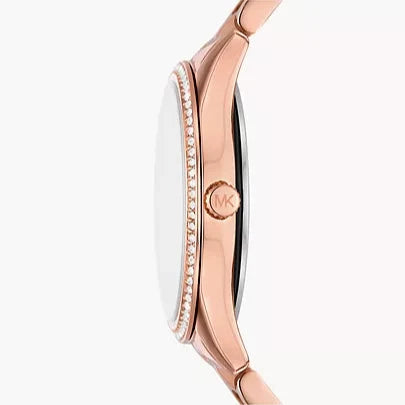 Michael Kors Lauryn Three-Hand Crystals Rose Gold Dial Rose Gold Steel Strap Watch for Women - MK4736 Buy Now By Michael Kors