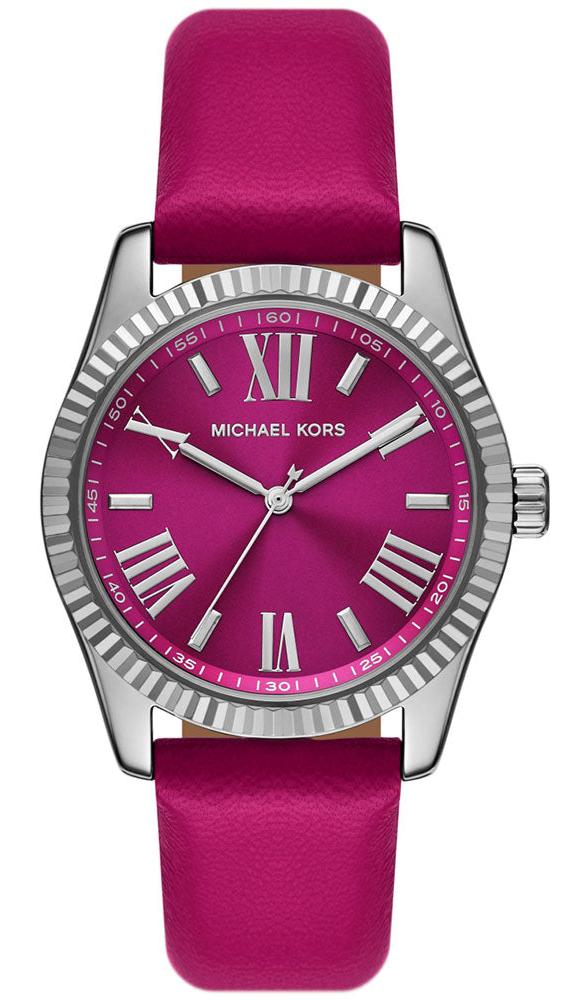 Michael Kors Lexington Quartz Fuchsia Dial Fuchsia Leather Strap Watch For Women - MK4749 Buy Now By Michael Kors