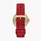 Michael Kors Camille Three-Hand Red Dial Red Leather Strap Watch for Women - MK4750 Buy Now By Michael Kors