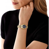 Michael Kors Lexington Three-Hand Blue Dial Gold Steel Strap Watch for Women - MK4802 Buy Now By Michael Kors