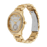 Michael Kors Sage Three-Hand Mother of Pearl White Dial Gold Steel Strap Watch for Women - MK4805 Buy Now By Michael Kors