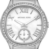 Michael Kors Sage Three-Hand White Dial Silver Steel Strap Watch for Women - MK4807 Buy Now By Michael Kors