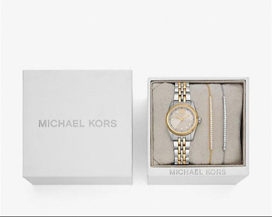 Michael Kors Lexington Three-Hand Silver Dial Two Tone Steel Strap Watch for Women - MK4815 Buy Now By Michael Kors