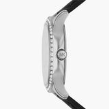 Michael Kors Sage Three-Hand Mother of Pearl White Dial Black Leather Strap Watch for Women - MK4821 Buy Now By Michael Kors