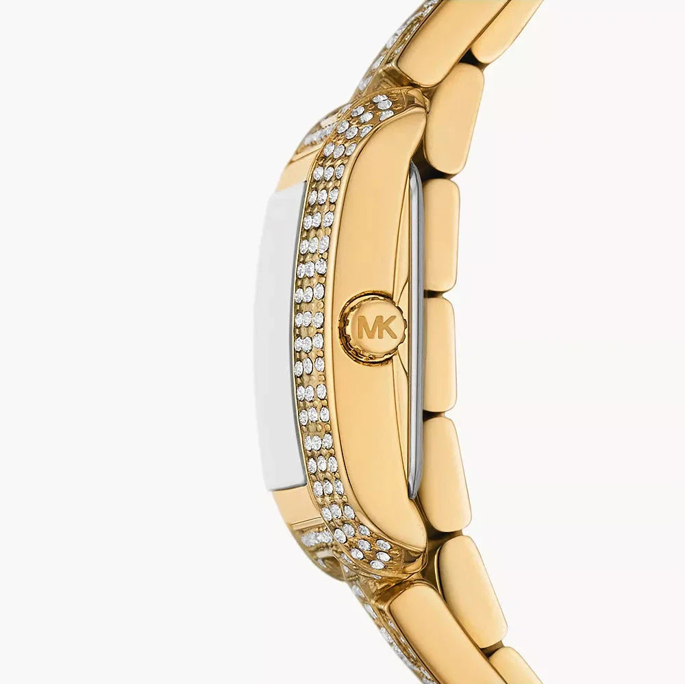 Michael Kors Emery Analog Crystals White Dial Gold Steel Strap Watch for Women - MK4835 Buy Now By Michael Kors