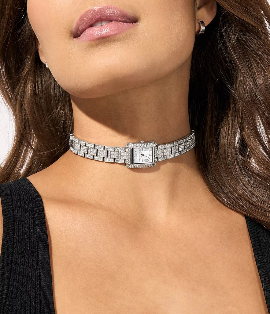 Michael Kors Emery Pave Double Wrap Crystals White Dial Silver Steel Strap Watch for Women - MK4836 Buy Now By Michael Kors