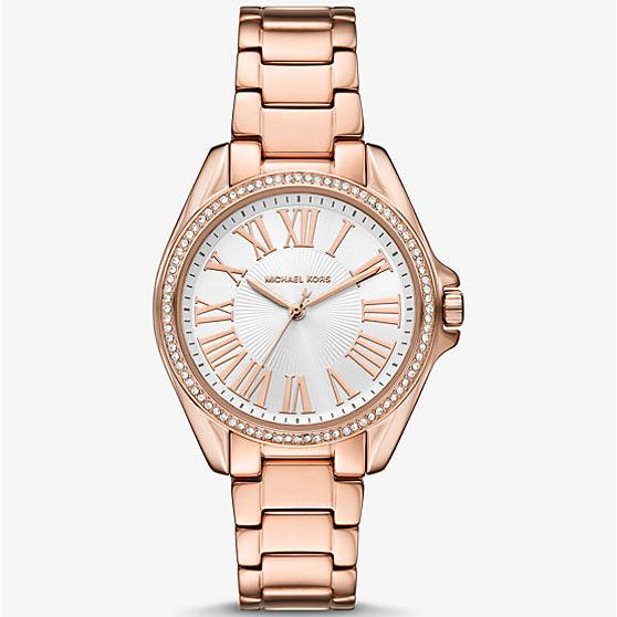 Michael Kors Kacie Three-Hand White Dial Rose Gold Steel Strap Watch for Women - MK4853 Buy Now By Michael Kors