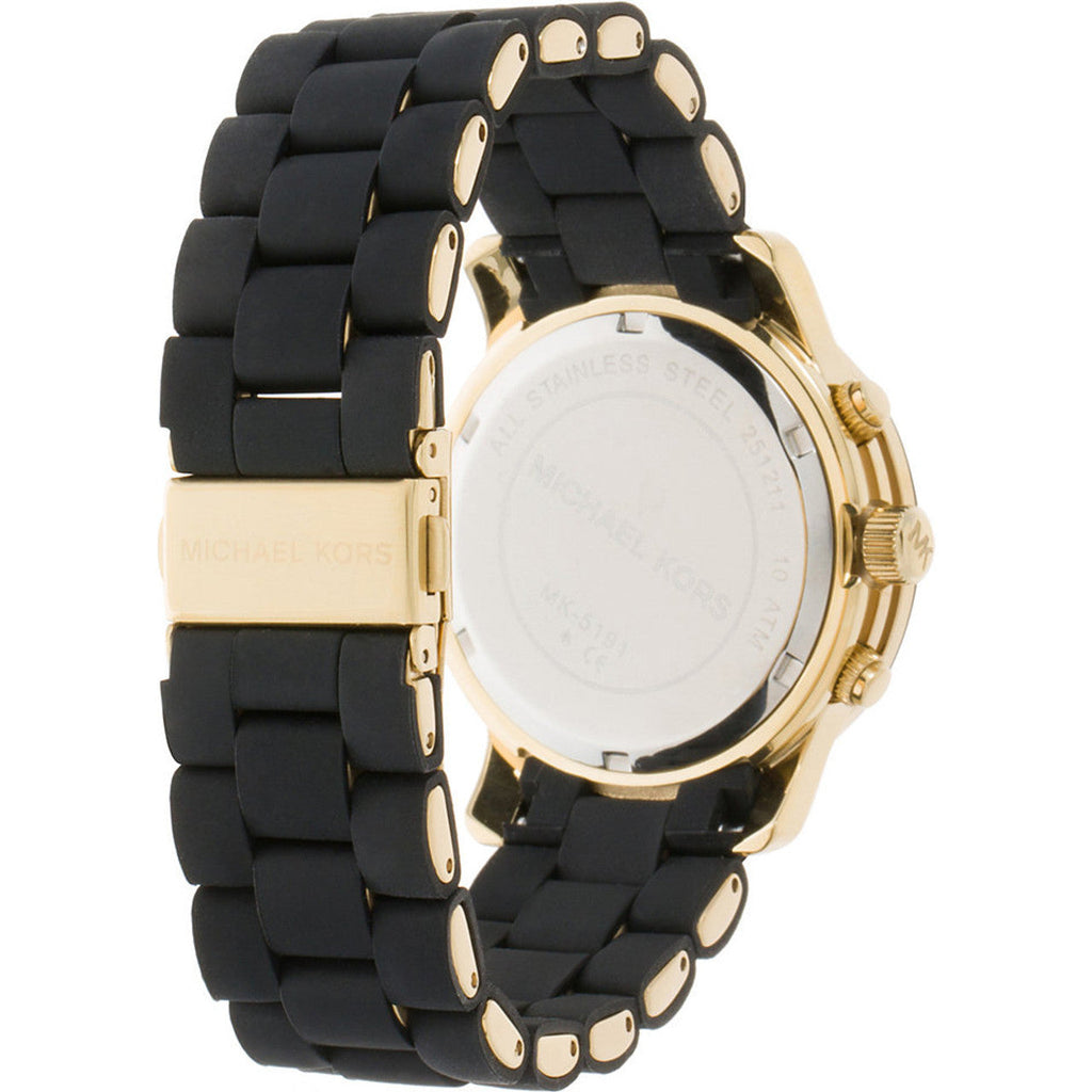 Michael Kors Runway Black Dial Black Silicone Strap Watch for Women - MK5191 Buy Now By Michael Kors
