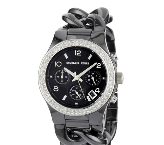 Michael Kors Ceramic Black Dial Black Steel Strap Watch for Women - MK5388 Buy Now By Michael Kors