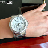 Michael Kors Dylan Glitz Chronograph White Dial Silver Steel Strap Watch For Women - MK5411 Buy Now By Michael Kors