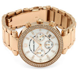 Michael Kors Parker White Dial with Diamonds Rose Gold Steel Strap Watch for Women - MK5491 Buy Now By Michael Kors