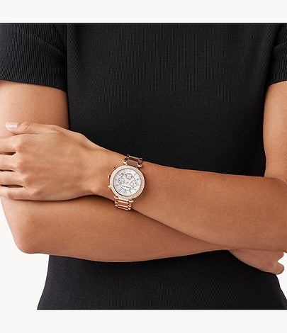 Michael Kors Parker White Dial with Diamonds Rose Gold Steel Strap Watch for Women - MK5491 Buy Now By Michael Kors