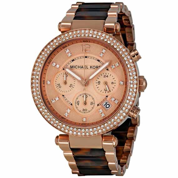 Michael Kors Parker Rose Gold Dial Two Tone Steel Strap Watch for Women - MK5538 Buy Now By Michael Kors