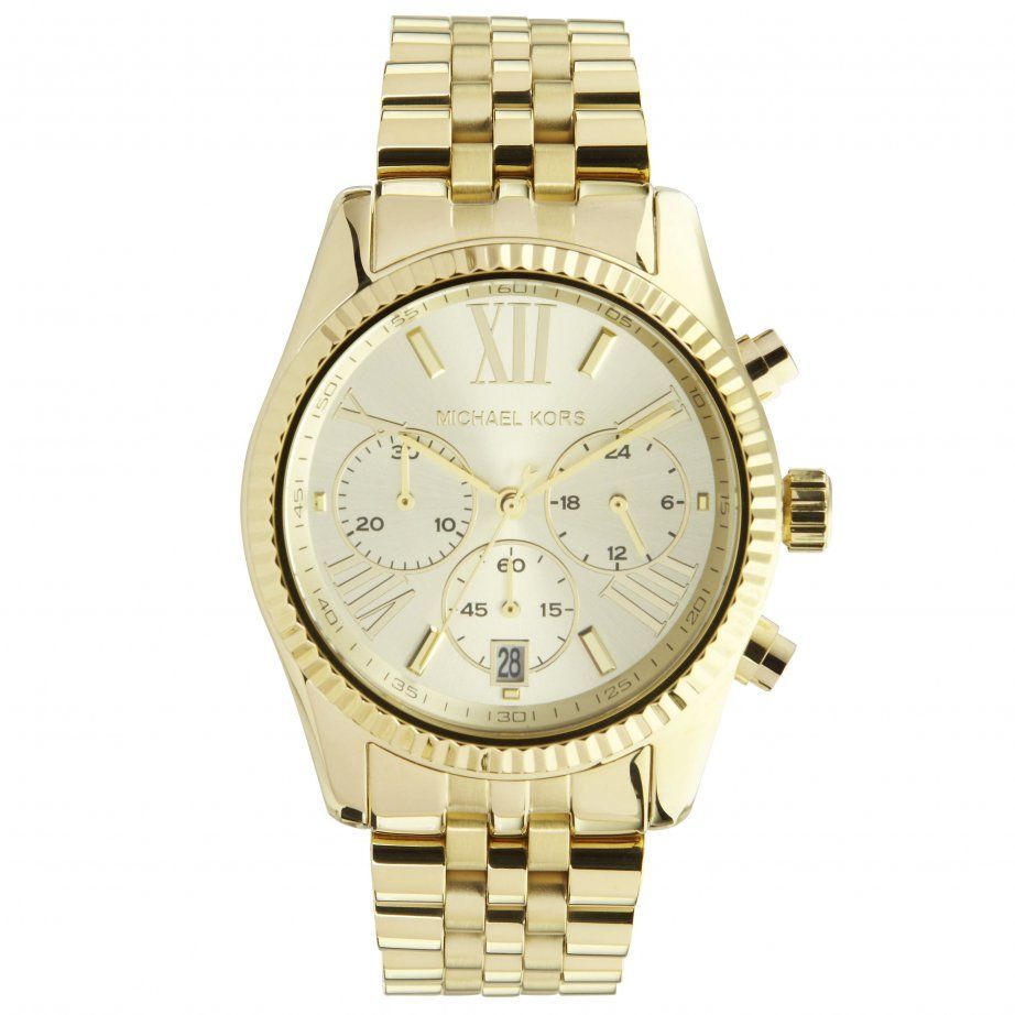 Michael Kors Lexington Chronograph Gold Dial Gold Steel Strap Watch for Women - MK5556 Buy Now By Michael Kors
