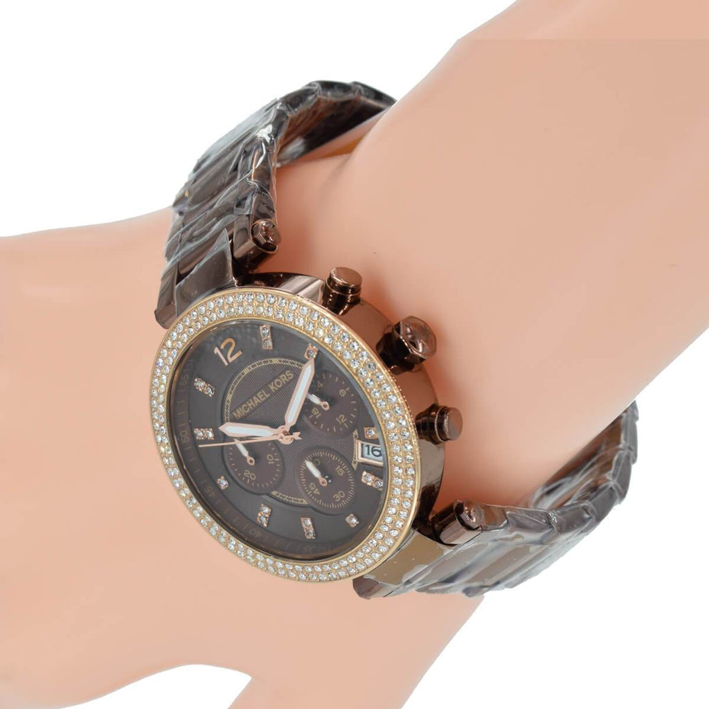 Michael Kors Parker Chronograph Brown Dial Brown Steel Strap Watch For Women - MK5578 Buy Now By Michael Kors