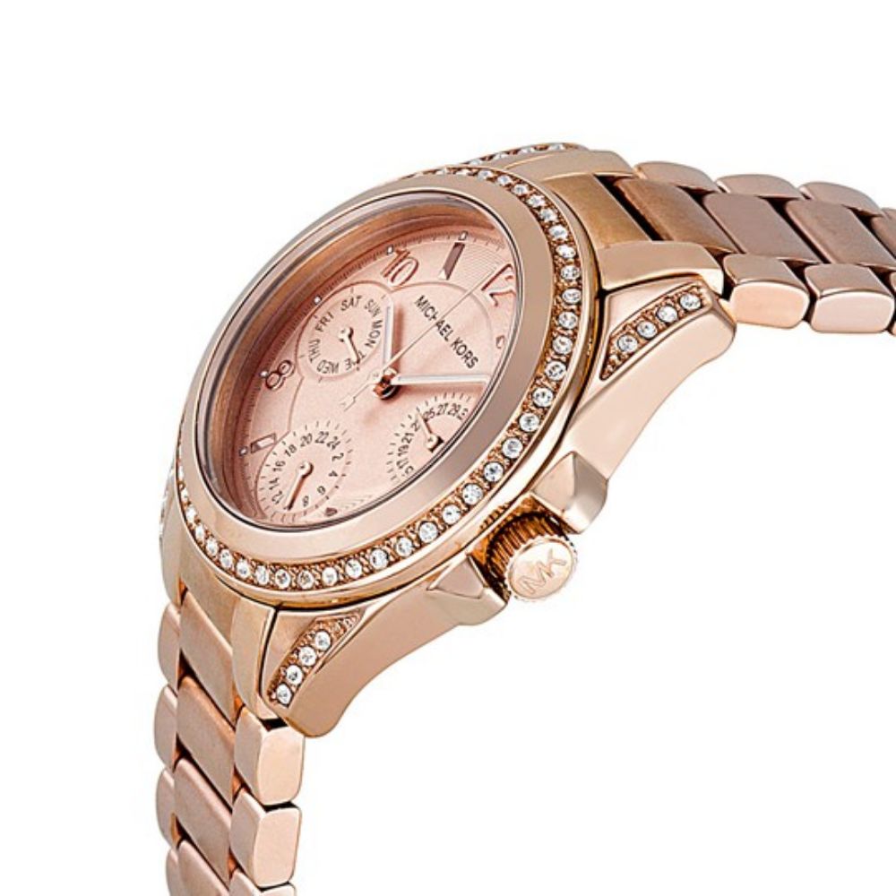 Michael Kors Blair Rose Gold Dial Rose Gold Steel Strap Watch for Women - MK5613 Buy Now By Michael Kors