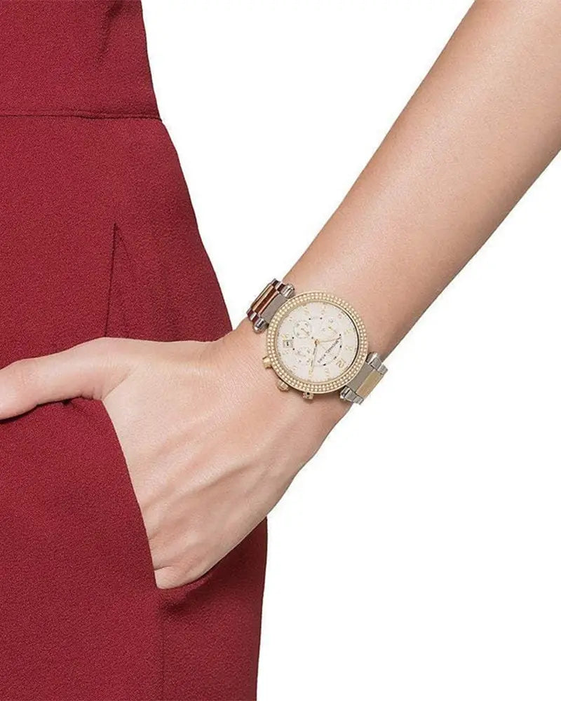 Michael Kors Parker White Dial Two Tone Steel Strap Watch for Women - MK5626 Buy Now By Michael Kors
