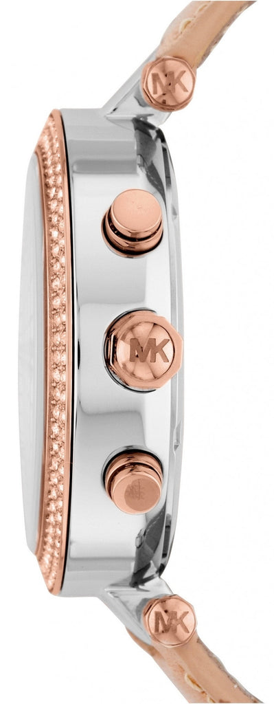 Michael Kors Parker Chronograph White Dial Tan Leather Strap Watch for Women - MK5633 Buy Now By Michael Kors