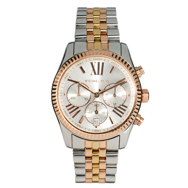 Michael Kors Lexington Chronograph Silver Dial Two Tone Steel Strap Watch for Women - MK5735 Buy Now By Michael Kors