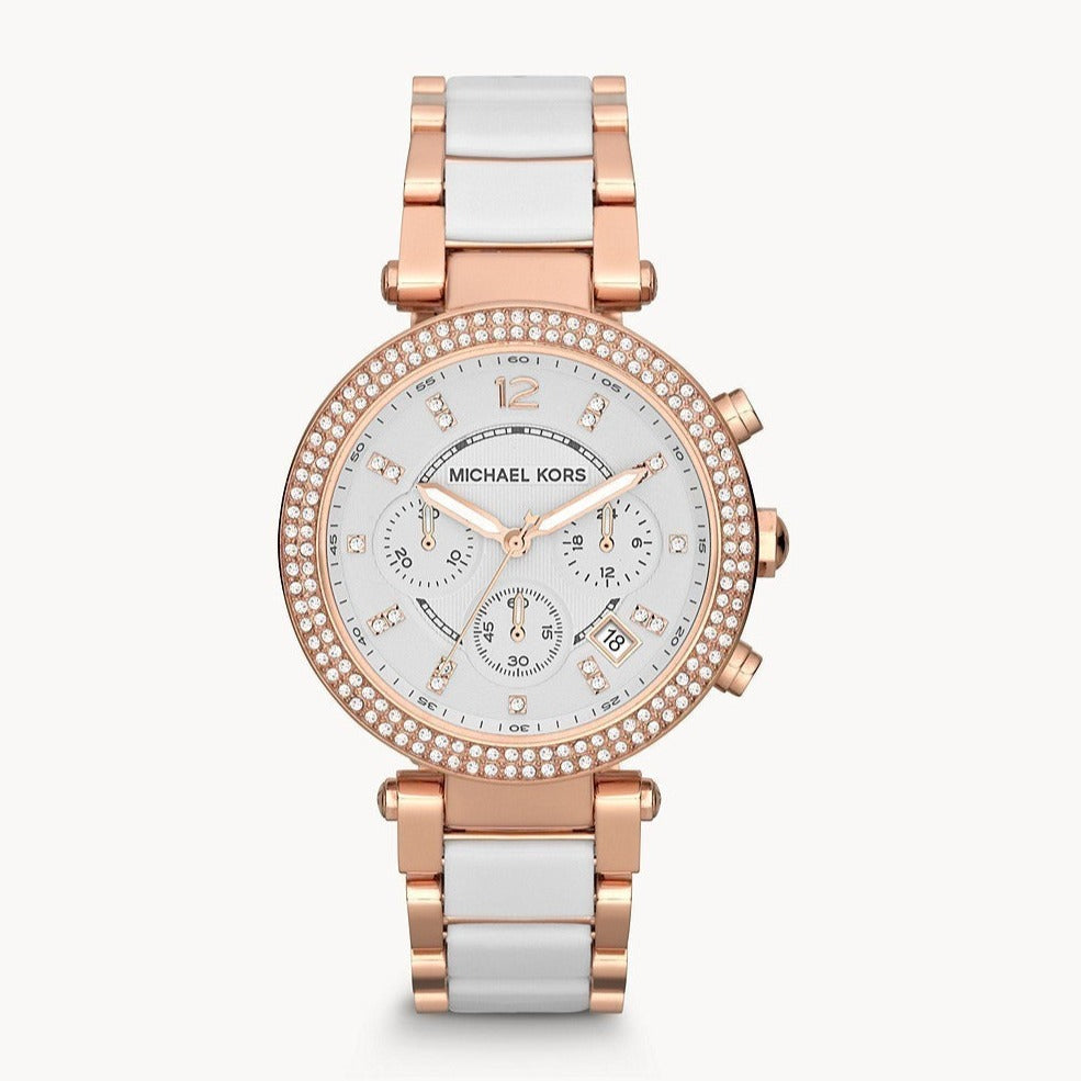 Michael Kors Parker White Dial Two Tone Steel Strap Watch for Women - MK5774 Buy Now By Michael Kors