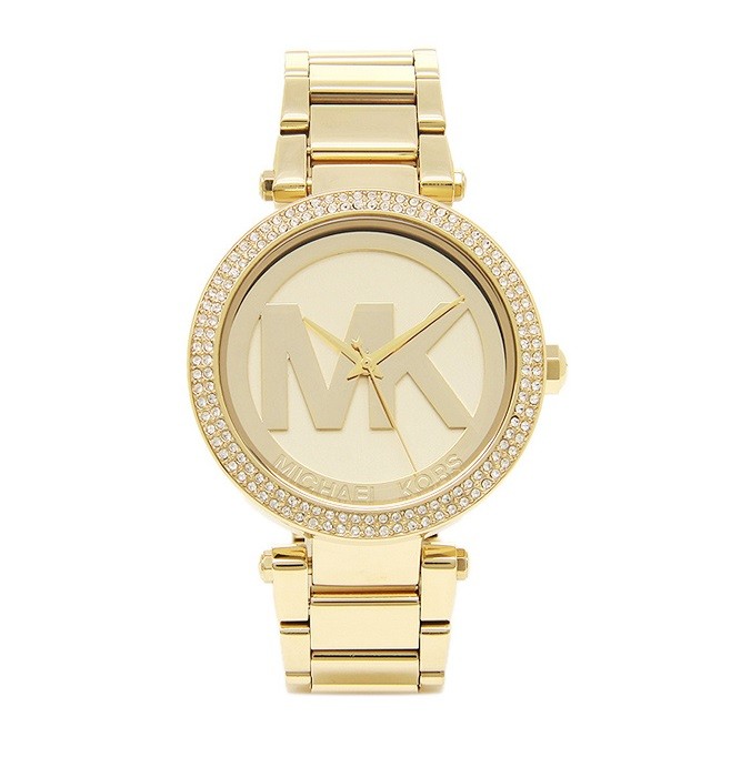 Michael Kors Parker Diamonds Gold Dial Gold Steel Strap Watch for Women - MK5784 Buy Now By Michael Kors