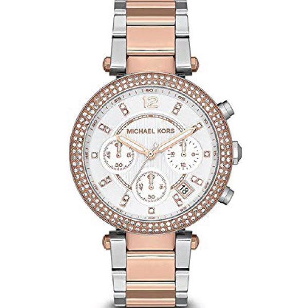 Michael Kors Parker White Dial Two Tone Steel Strap Watch for Women - MK5820 Buy Now By Michael Kors