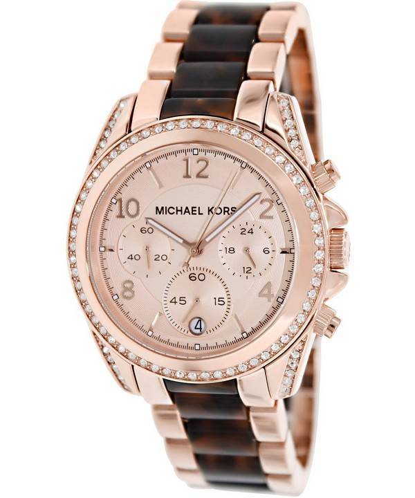 Michael Kors Blair Rose Gold Dial Two Tone Steel Strap Watch For Women - MK5859 Buy Now By Michael Kors